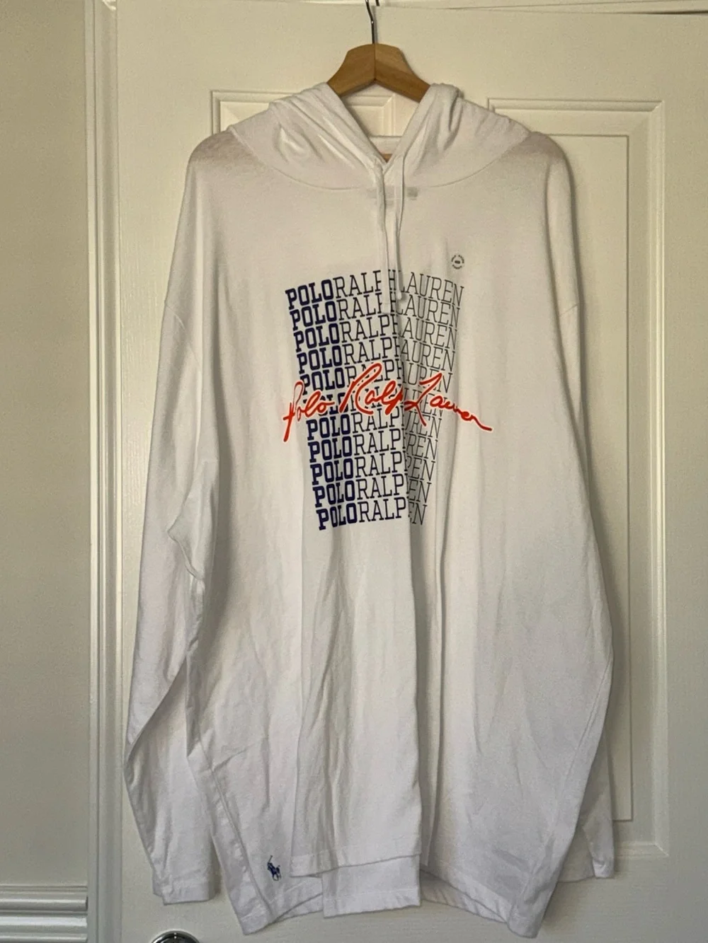 POLO RALPH LAUREN Hoodie Shirt 4XB Men's BIG & TALL THIN Horse Pony 4XL NWT